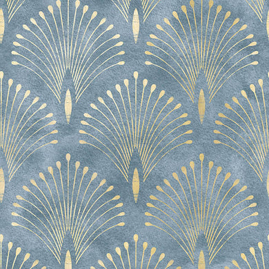 Deco Plume Linen Curtain Fabric in Wedgewood Blue for Home Decor