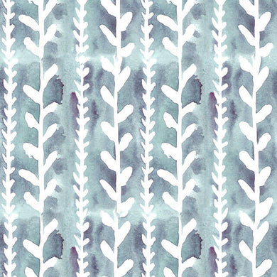Delilah Cotton Curtain Fabric - Ocean, a beautiful blue fabric with a soft and lightweight texture, perfect for creating a serene and tranquil atmosphere in any room 