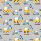Digger Cotton Curtain Fabric in Grey, perfect for adding a touch of elegance to any room decor