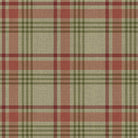 Duich Plaid Linen Curtain Fabric - Basil in sage green and cream woven pattern