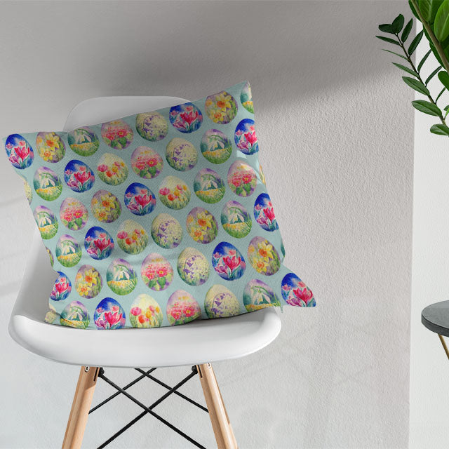 High-quality Duck Egg Cotton Fabric with Lovely Floral Design