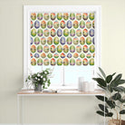 High-quality ivory cotton fabric with artistic egg tree design