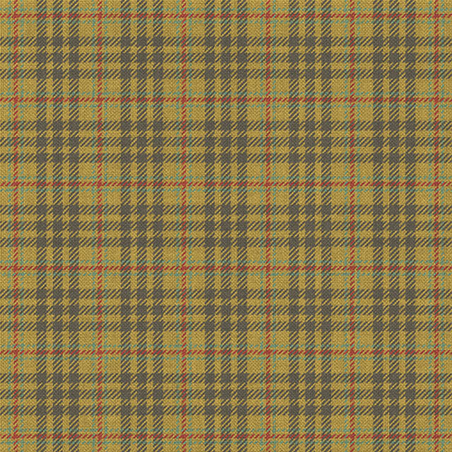 Ericht Plaid Linen Curtain Fabric in Ochre adds warmth and texture