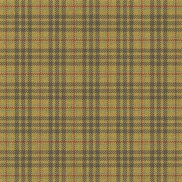 Ericht Plaid Linen Curtain Fabric in Ochre adds warmth and texture