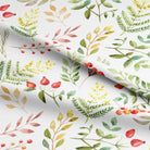Beautiful green curtain fabric featuring delicate fern leaf pattern, ideal for adding a touch of nature to your space