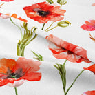 Luxurious Flanders Linen Curtain Fabric in deep red, a timeless and elegant choice for window treatments