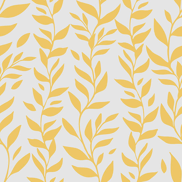 Foliage Cotton Curtain Fabric in Ochre color, perfect for natural-inspired interiors
