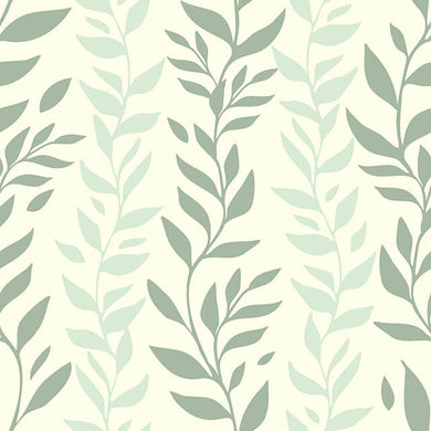Foliage Cotton Curtain Fabric in Sage Green, Perfect for Natural Home Decor 
