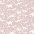 Forest Friends Linen Curtain Fabric - Mauve, a delicate and elegant choice for window treatments
