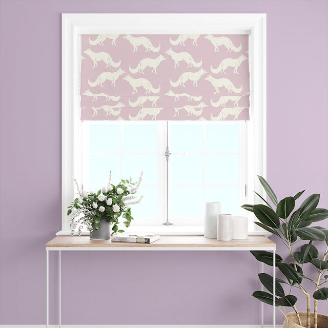 High-quality Foxy Linen Curtain Fabric in a soft and elegant mauve color