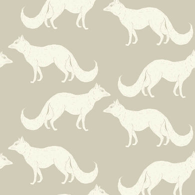 Foxy Linen Curtain Fabric - Parchment swatch draped over elegant window treatment