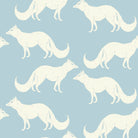 Foxy Linen Curtain Fabric - Sky Blue in a light, airy room setting