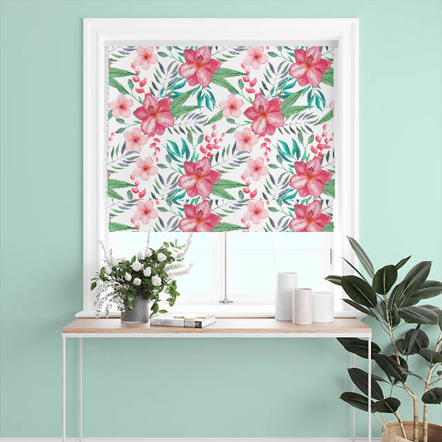 Freesia Cotton Curtain Fabric - Red, ideal for creating a cozy and inviting atmosphere in any room