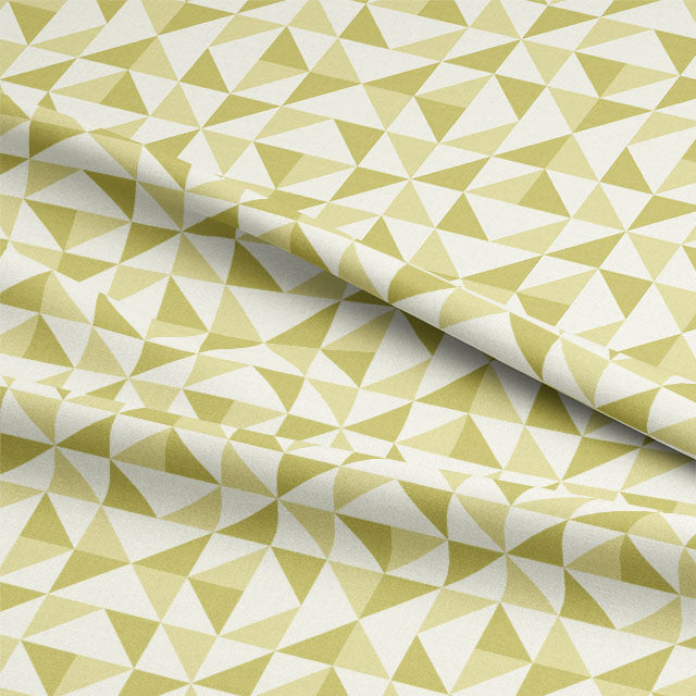 Close up of Fennel colored Geometry Cotton Curtain Fabric texture