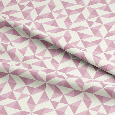 Soft and durable cotton fabric with geometric pattern for curtains