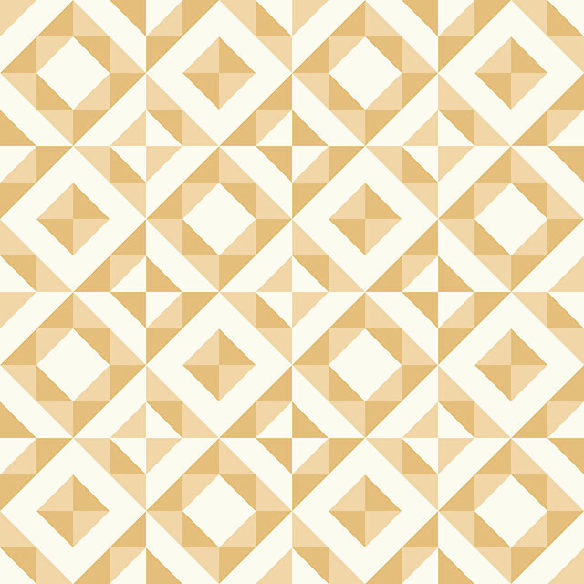 Geometry Cotton Curtain Fabric - Beige with diamond pattern and soft texture