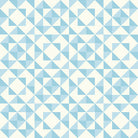 Beautiful blue cotton curtain fabric featuring geometric patterns for modern home decor