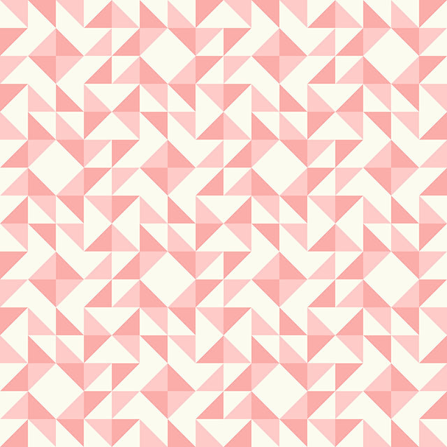 Geometry Cotton Curtain Fabric - Carnation in vibrant pink and white stripes, perfect for adding a pop of color to any room