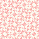 Geometry Cotton Curtain Fabric - Carnation in vibrant pink and white stripes, perfect for adding a pop of color to any room