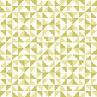 Geometry Cotton Curtain Fabric - Fennel in green and white stripes pattern