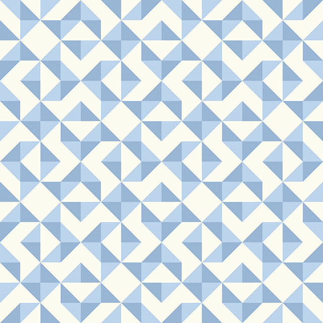 Geometry Cotton Curtain Fabric - Sky, a light and airy blue fabric with geometric patterns perfect for window treatments and home decor