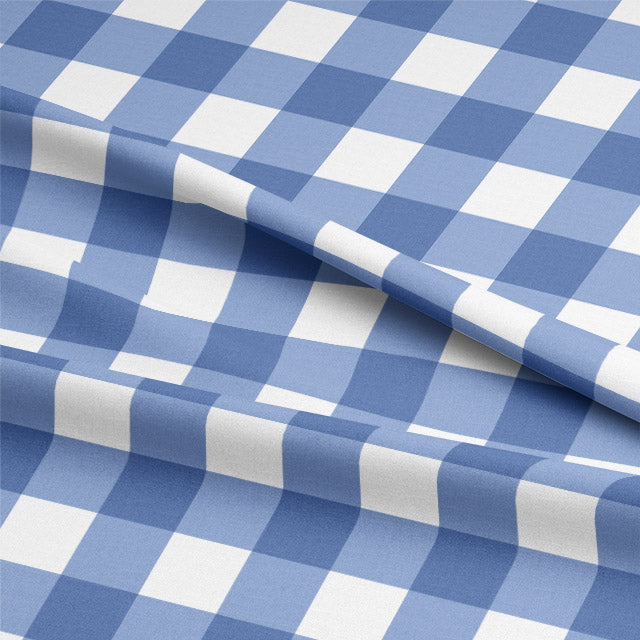 Classic and timeless gingham pattern in blue and white