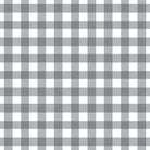 Gingham Check Cotton Curtain Fabric in Grey, perfect for home decor