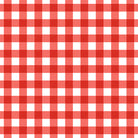 Gingham check cotton curtain fabric in vibrant red color