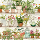 Greenhouse Cotton Curtain Fabric in Green, perfect for eco-friendly home decor