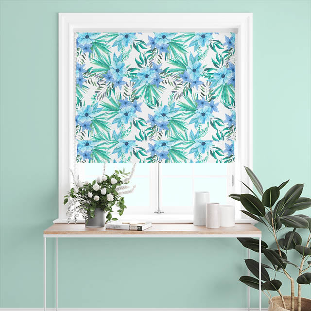 Transform your space with the luxurious and versatile Jasmine Cotton Curtain Fabric in Blue
