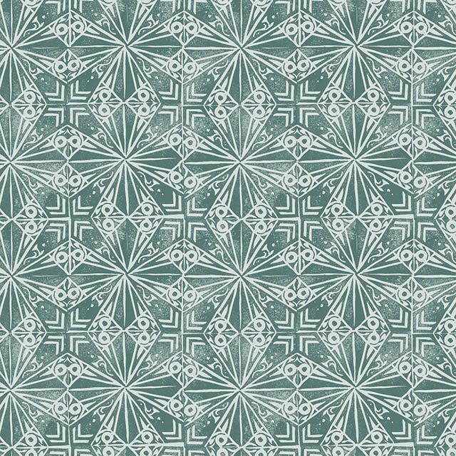 Kishargarh Linen Curtain Fabric - Teal* in a modern living room setting