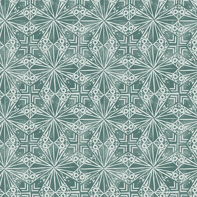 Kishargarh Linen Curtain Fabric - Teal* in a modern living room setting