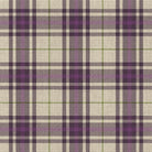 Langaid Plaid Linen Curtain Fabric - Aubergine with textured pattern and rich purple color
