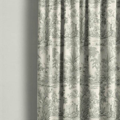 Soft and luxurious Lille Toile Linen Curtain Fabric - Grey