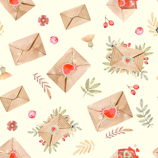 Beautiful Love Letters Cotton Curtain Fabric in Bold Red Color