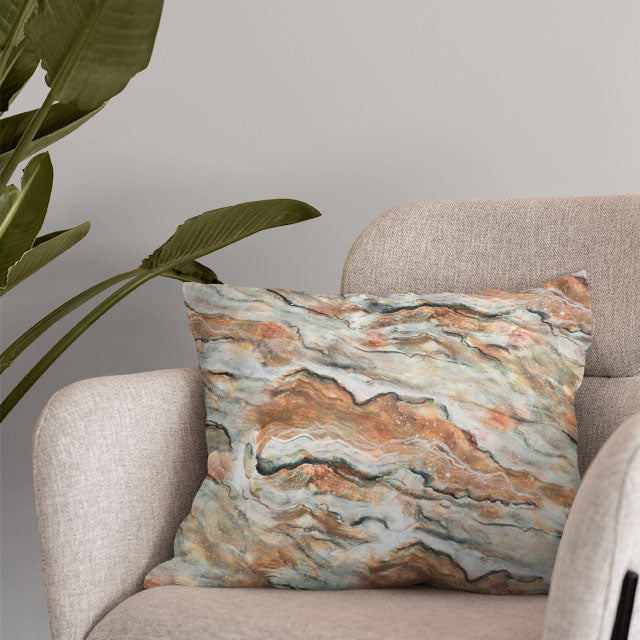 Beautiful and luxurious marble cotton curtain fabric in Calcite color
