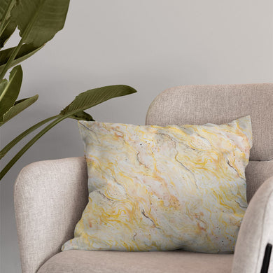 Marble cotton curtain fabric in luxurious gold color with elegant texture