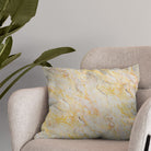 Marble cotton curtain fabric in luxurious gold color with elegant texture