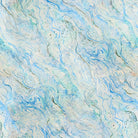 Marble Cotton Curtain Fabric - Topaz in elegant blue and white design