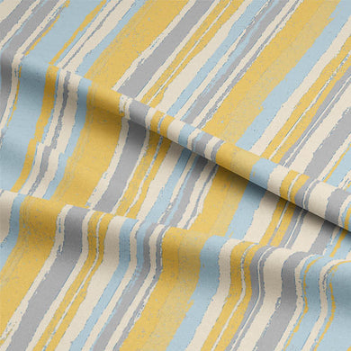 Marcella Stripe Cotton Curtain Fabric - Ochre adds warmth and texture to any room