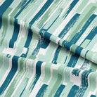 Elegant and sophisticated spruce cotton curtain fabric for contemporary interiors