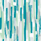 Modernism Cotton Curtain Fabric in Teal with Geometric Pattern and Textured Finish