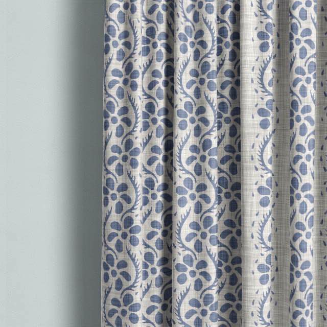  Neot Cotton Curtain Fabric - Blue, with a smooth and durable weave, providing privacy and style to your home with its beautiful hue