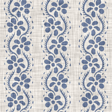 Neot Cotton Curtain Fabric - Blue, with light texture and elegant sheen, perfect for modern home decor and window treatments