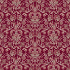 Nouveau Cotton Curtain Fabric - Claret swatch draped over a window to show its rich texture and deep red color