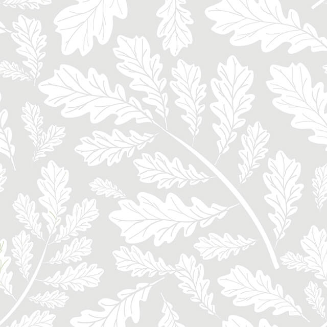 Oak Leaf Cotton Curtain Fabric in Dove Grey, perfect for elegant draperies