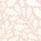 Oak Leaf Cotton Curtain Fabric - Natural drapes with leaf pattern in earthy tones