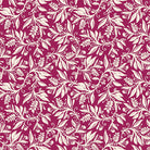 Flat lay of Oxford Leaf Wine fabric highlighting botanical print and rich wine tone on linen-blend basecloth