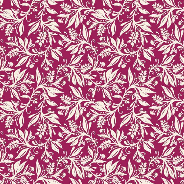 Flat lay of Oxford Leaf Wine fabric highlighting botanical print and rich wine tone on linen-blend basecloth