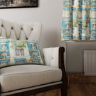 Soft and luxurious, the Paris Cotton Curtain Fabric in Blue is a stylish choice for window treatments